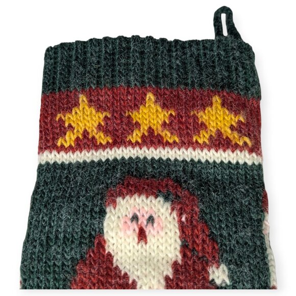 Santa Knit Christmas Stocking 18" x 8" Christmas Cove Like - Picture 3 of 9